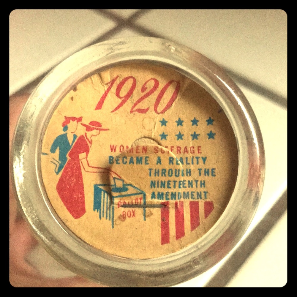 Vote 2020 Women Suffrage 1920 milk bottle vintage